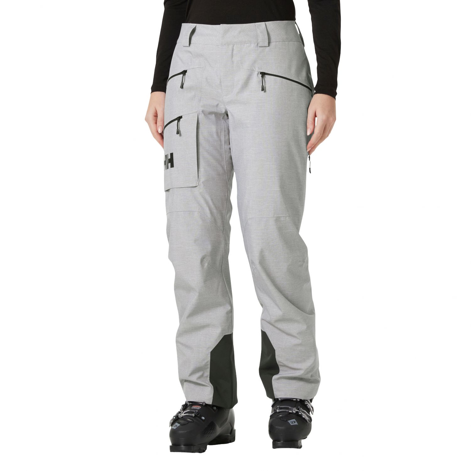 Helly Hansen Powderqueen, lyžiarske nohavice, dámske, sivá