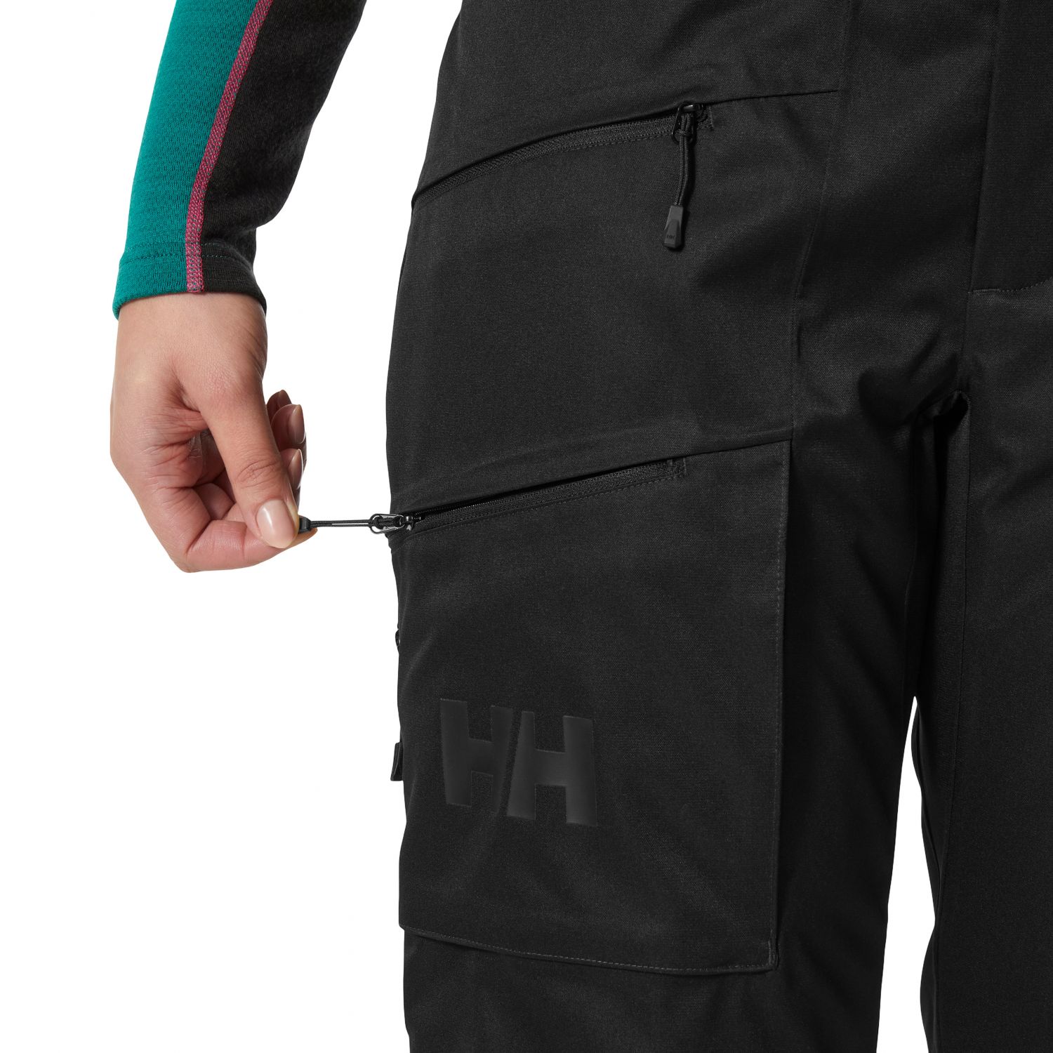 Helly Hansen Powderqueen, lyžiarske nohavice, žena, čierna