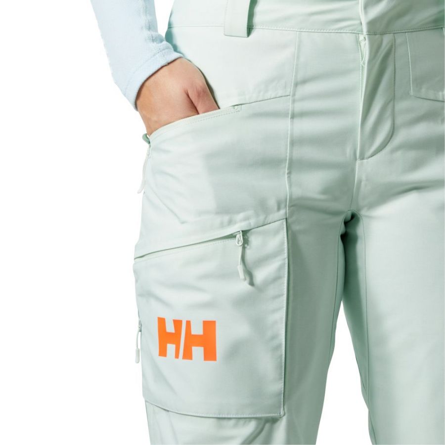 Helly Hansen Powderqueen, pantaloni da sci, donna, verde chiaro
