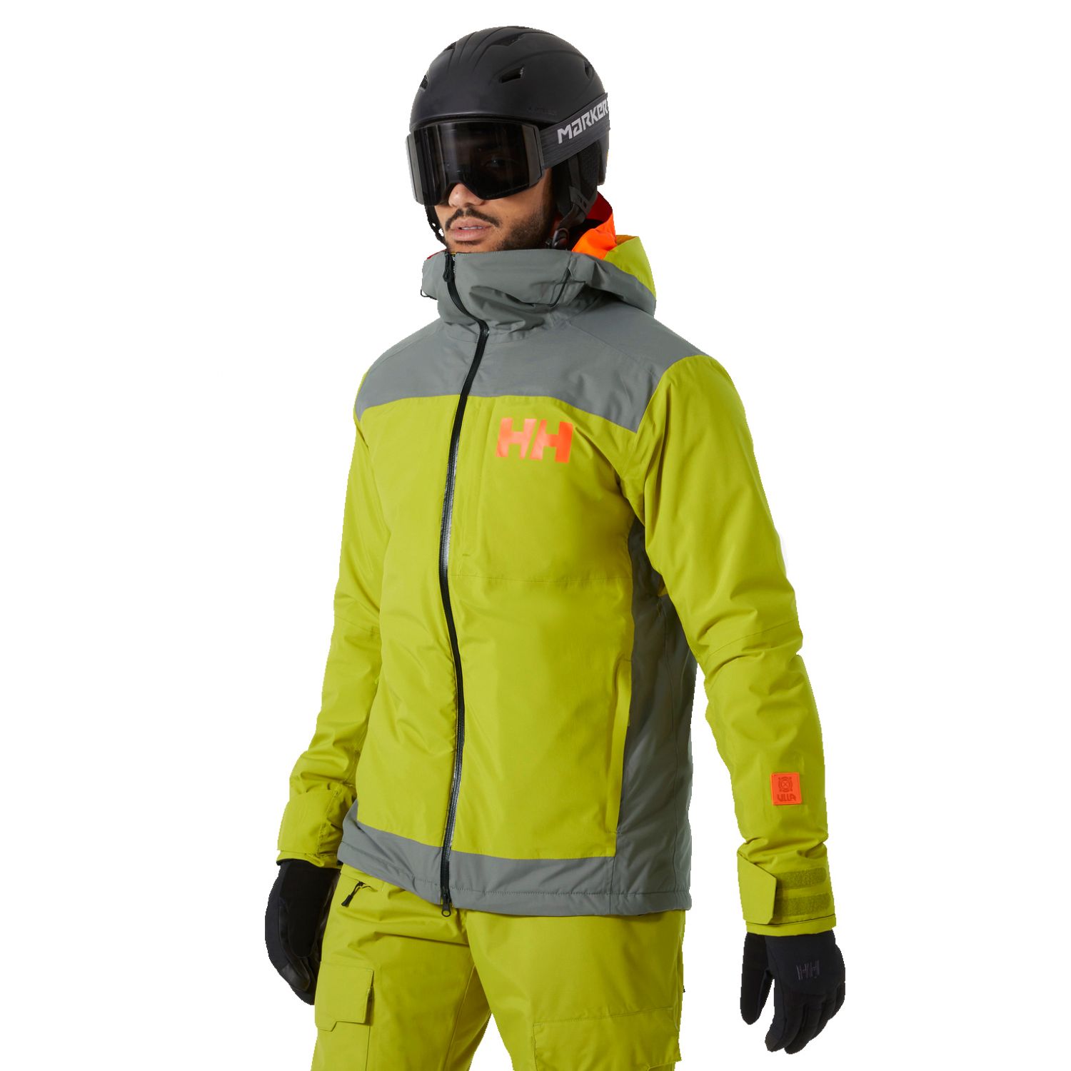 Helly Hansen Powdreamer 2.0, kurtka narciarska, męska, żółto-zielona