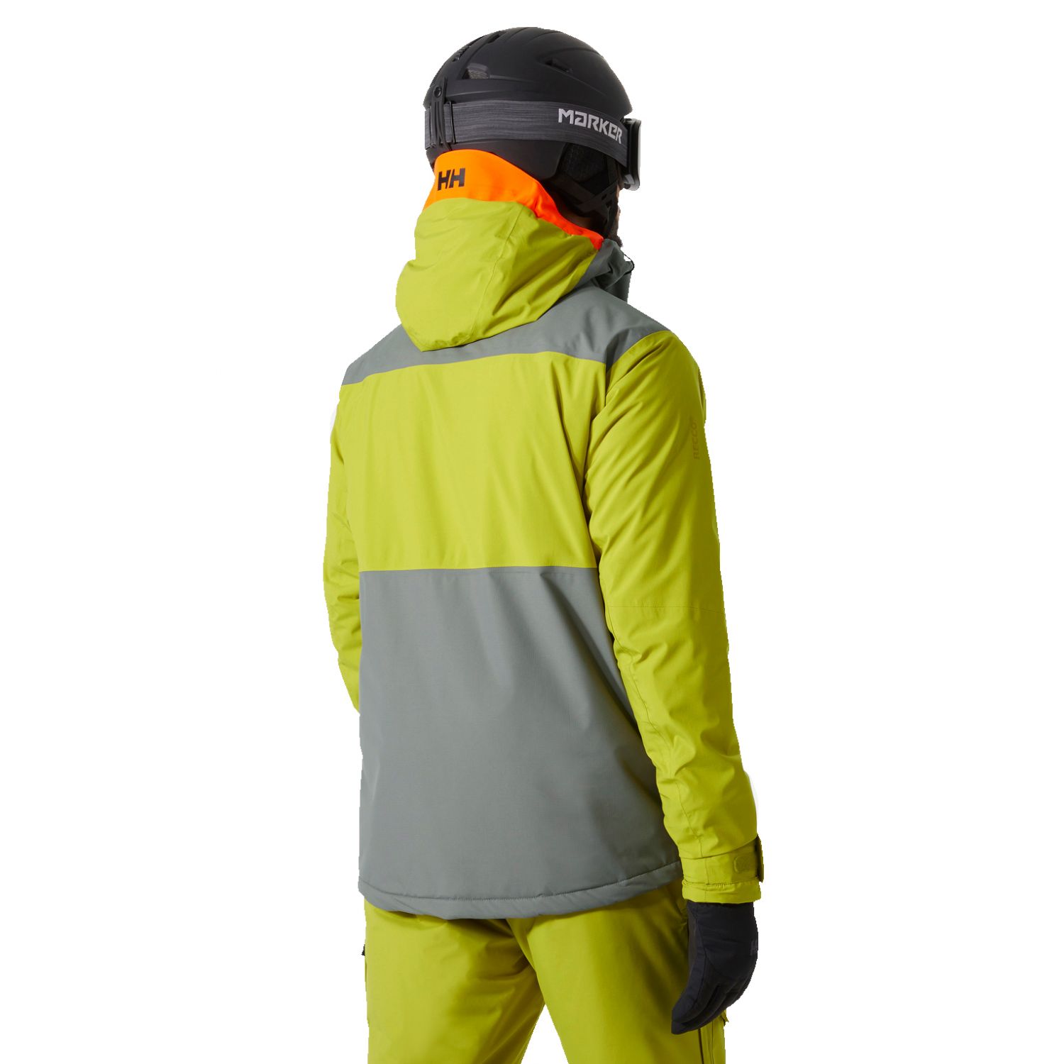 Helly Hansen Powdreamer 2.0, kurtka narciarska, męska, żółto-zielona