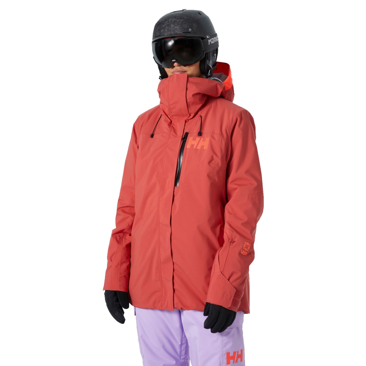 Helly Hansen Powshot, manteau de ski, femmes, poppy red