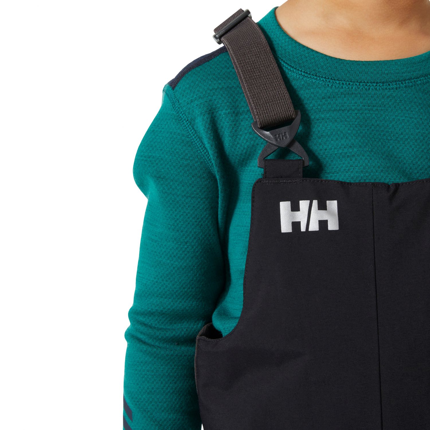 Helly Hansen Rider 2 Ins Bib, calças de esqui com peitoral, júnior, preto