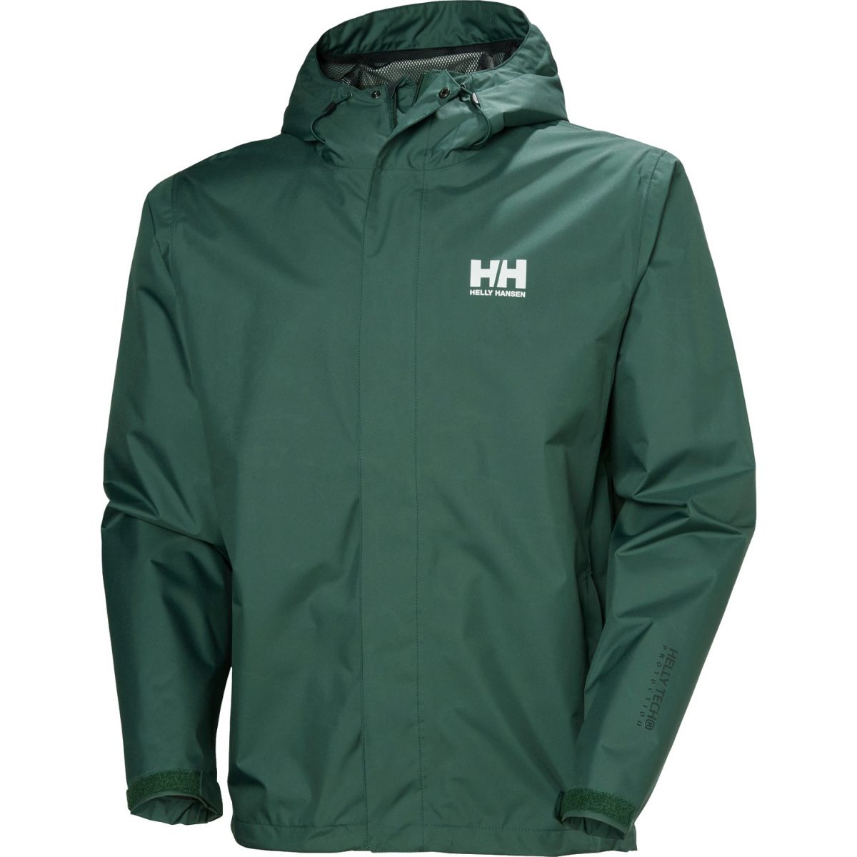 Helly Hansen Seven J, bunda do dažďa, pánska, tmavozelená