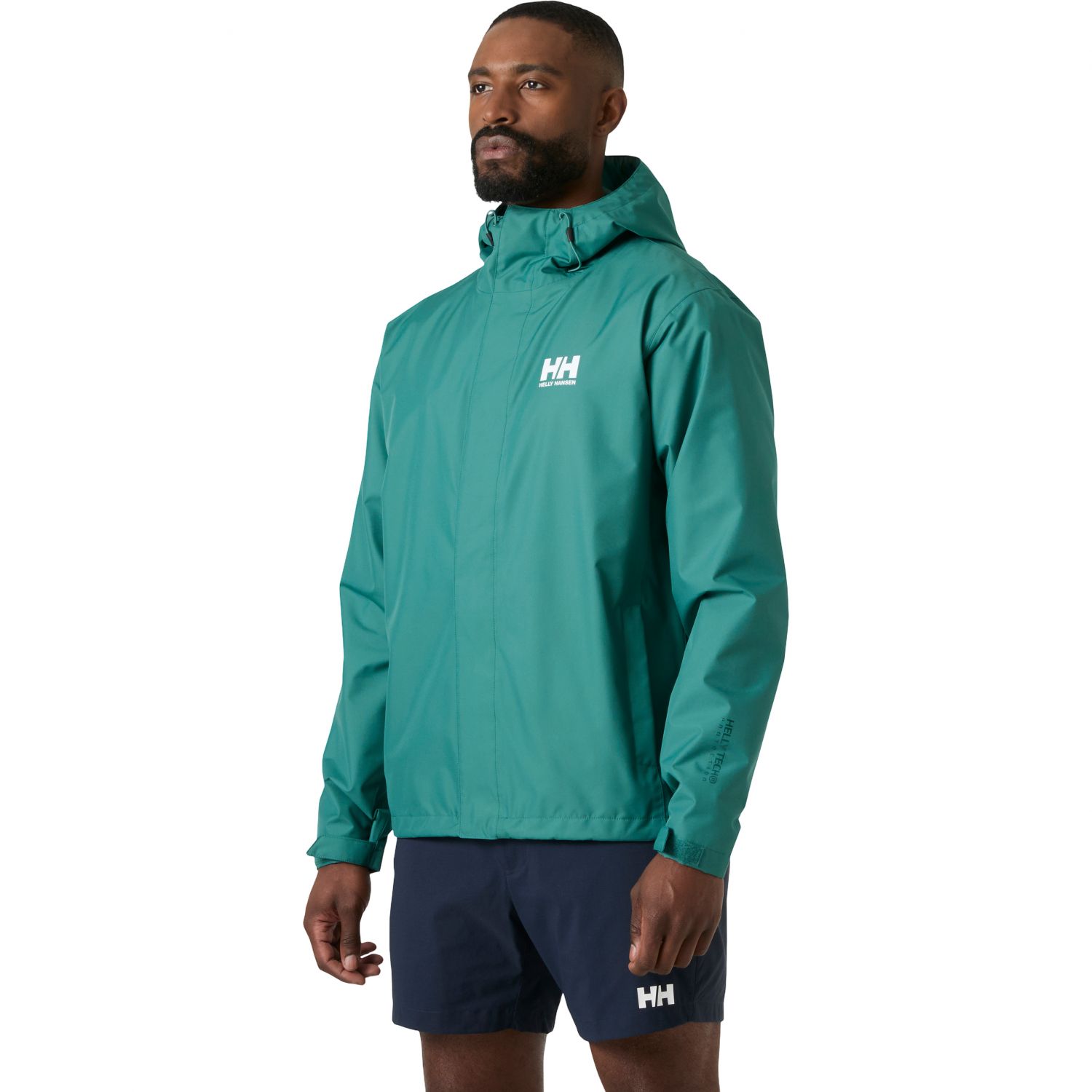 Helly Hansen Seven J, giacca antipioggia, uomo, verde