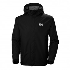 Helly Hansen Seven J, kurtka przeciwdeszczowa, męska, czarna