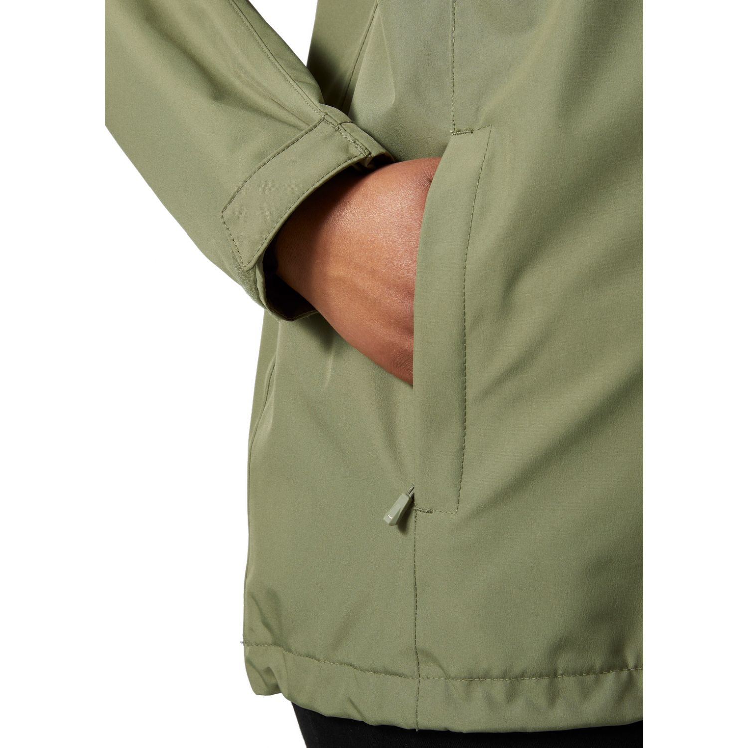 Helly Hansen Seven J Plus, giacca da pioggia, donna, taglie forti, verde