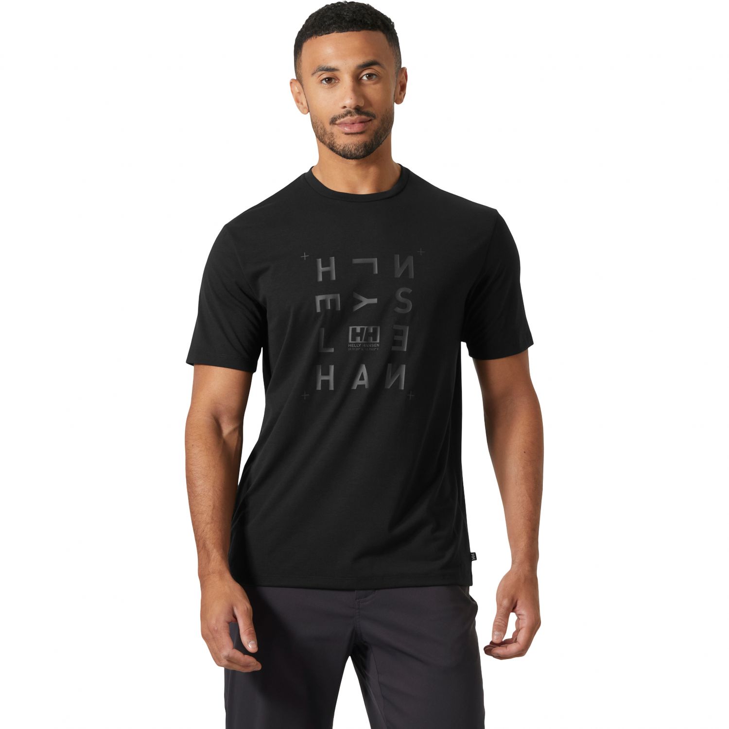 Helly Hansen Skog Graphic T-shirt, Herr, Svart