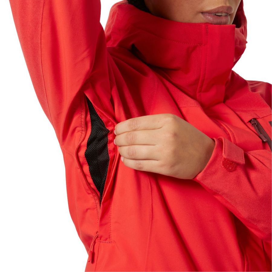 Helly Hansen Snowplay, dámska lyžiarska bunda, červená