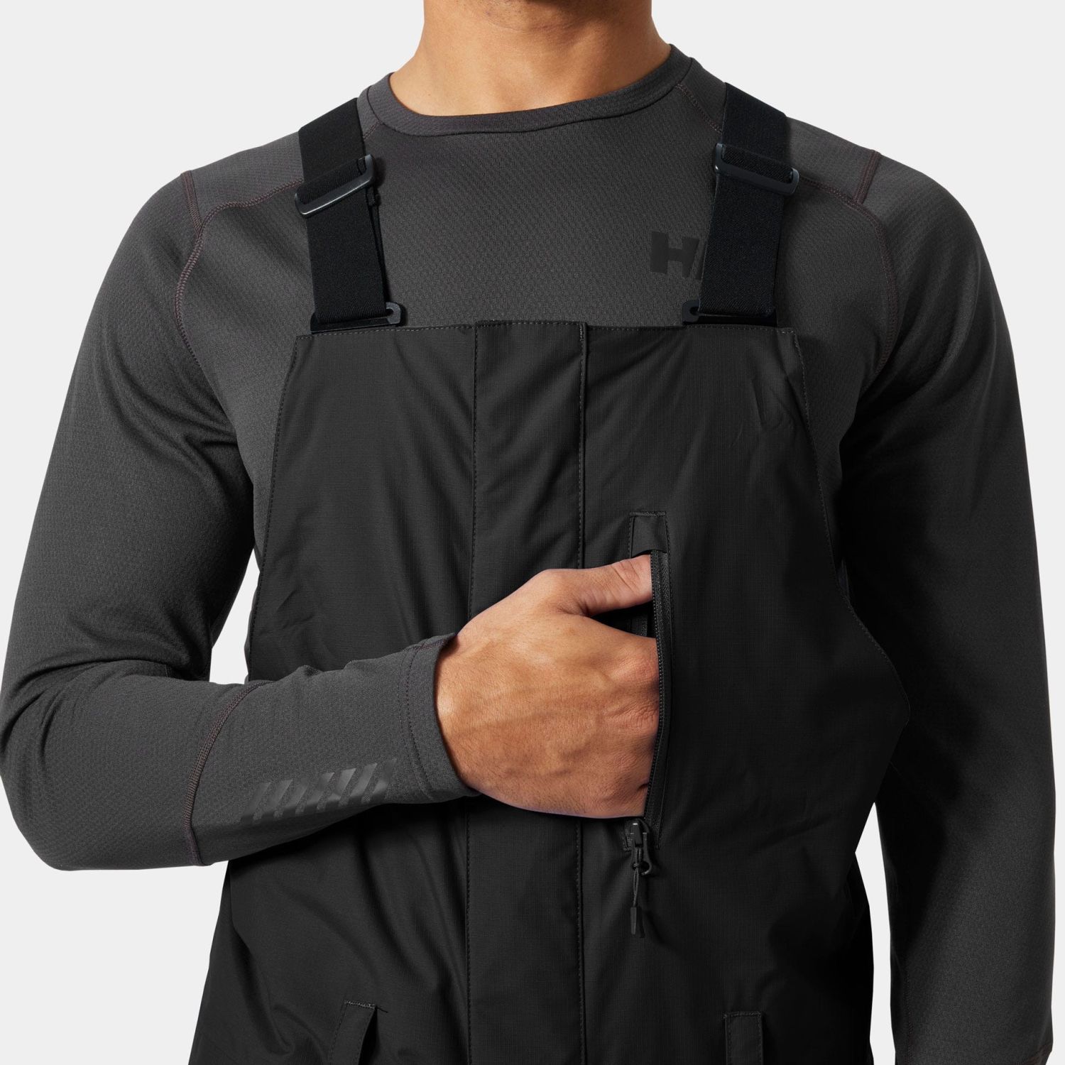 Helly Hansen Sogn Bib Cargo, pánske lyžiarske nohavice, čierna