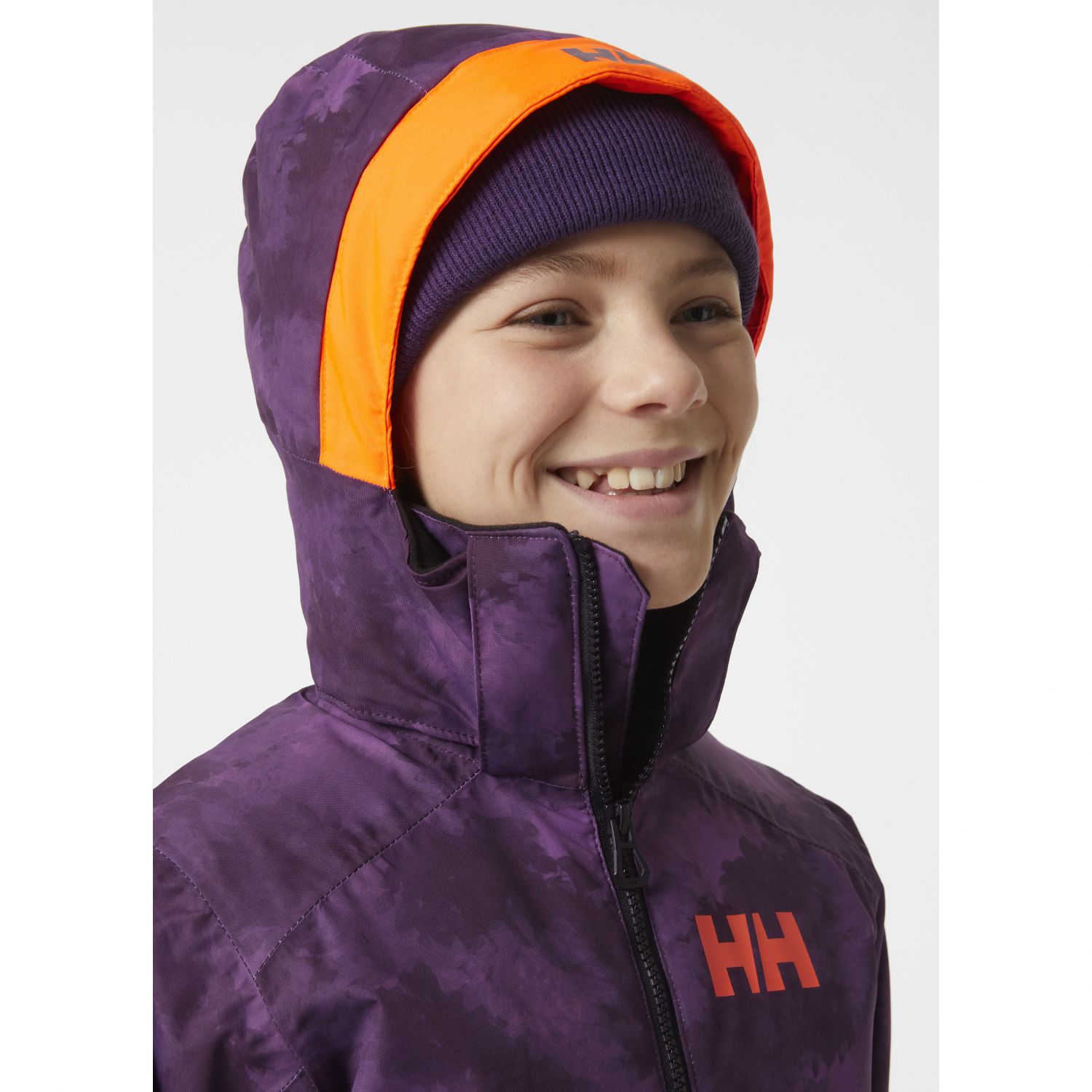 Helly Hansen Stellar, kurtka narciarska, juniorska, fioletowa