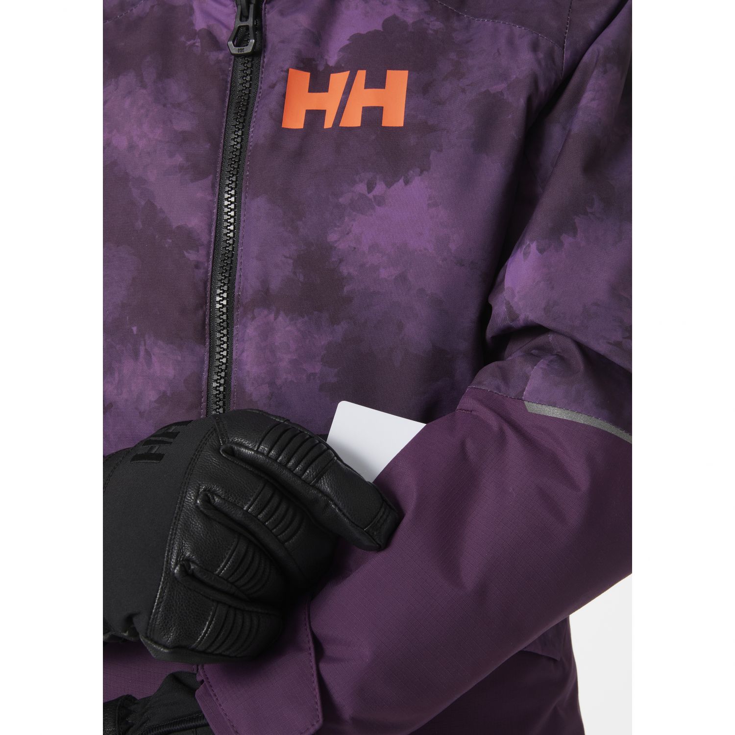 Helly Hansen Stellar, kurtka narciarska, juniorska, fioletowa