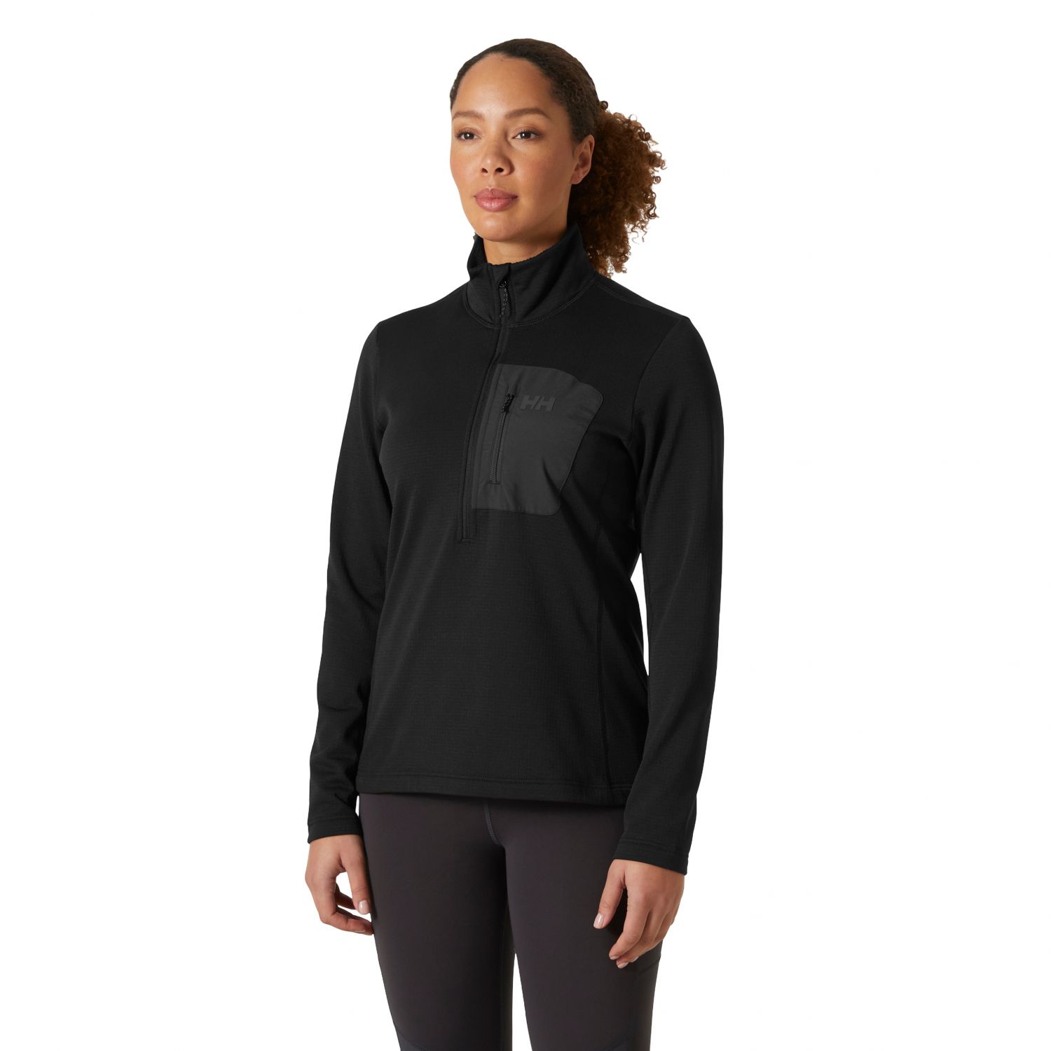 Helly Hansen Versalite 1/2 Zip, flísový pulóver, dámsky, čierna