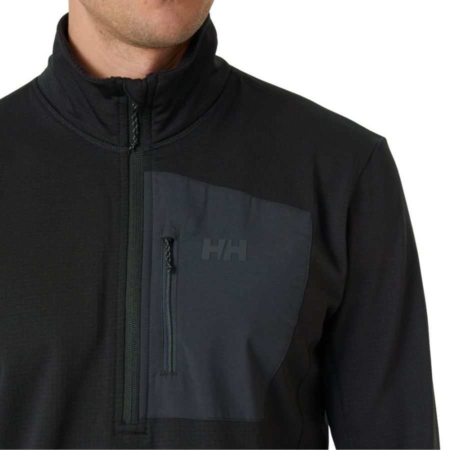 Helly Hansen Versalite 1/2 Zip, flísový pulóver, pánsky, čierna