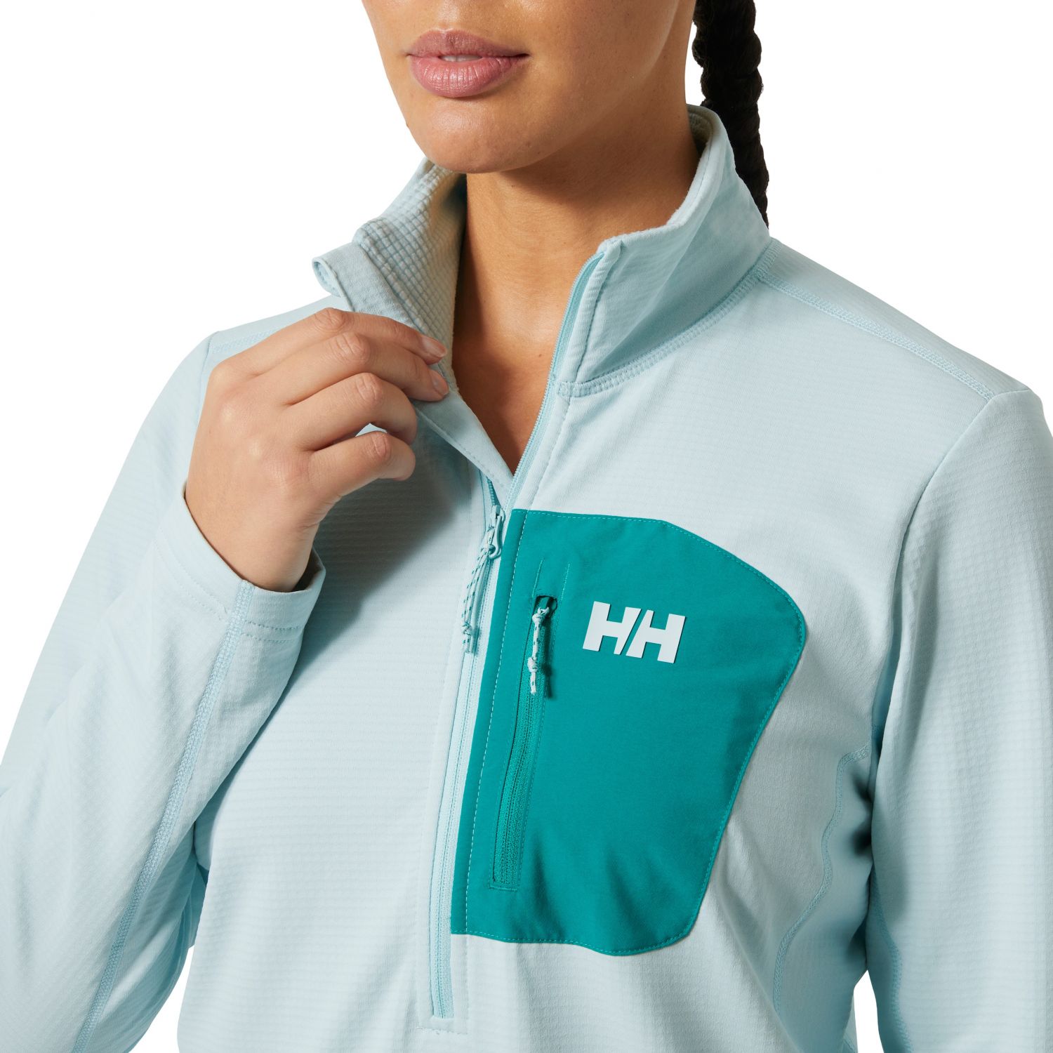 Helly Hansen Versalite 1/2 Zip, pulover fleece, femei, albastru