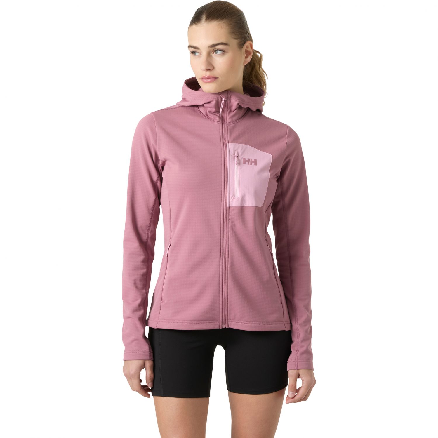 Helly Hansen Versalite Hooded, chaqueta polar, mujer, rosa