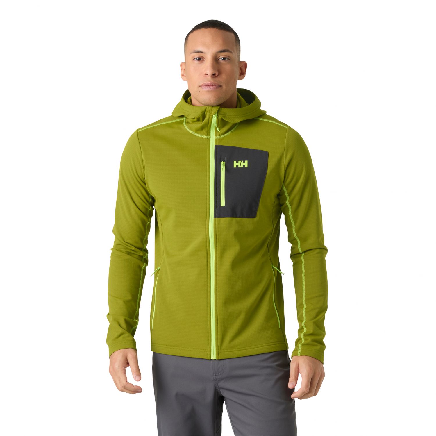 Helly Hansen Versalite Hooded, fleece jacket, men, green