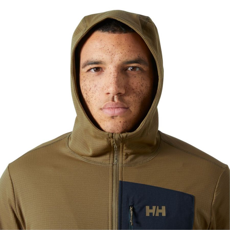 Helly Hansen Versalite Hooded, Fleecejacka, Herr, Brun