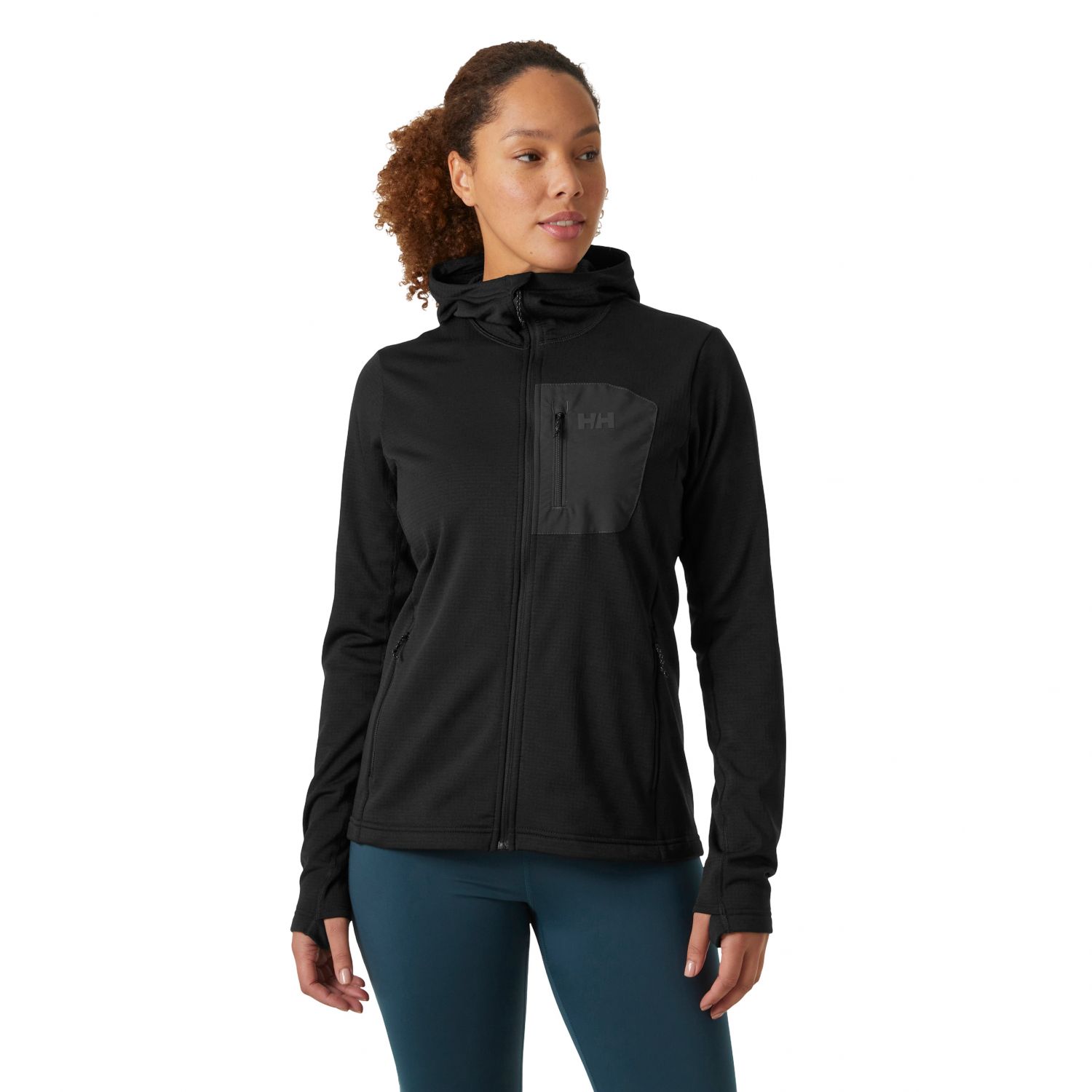 Helly Hansen Versalite Hooded, fleecová bunda, dámska, čierna