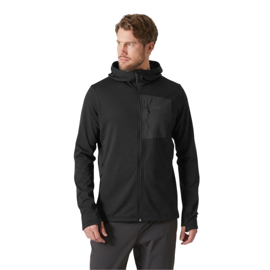 Helly Hansen Versalite Hooded, fleecová bunda, pánska, čierna