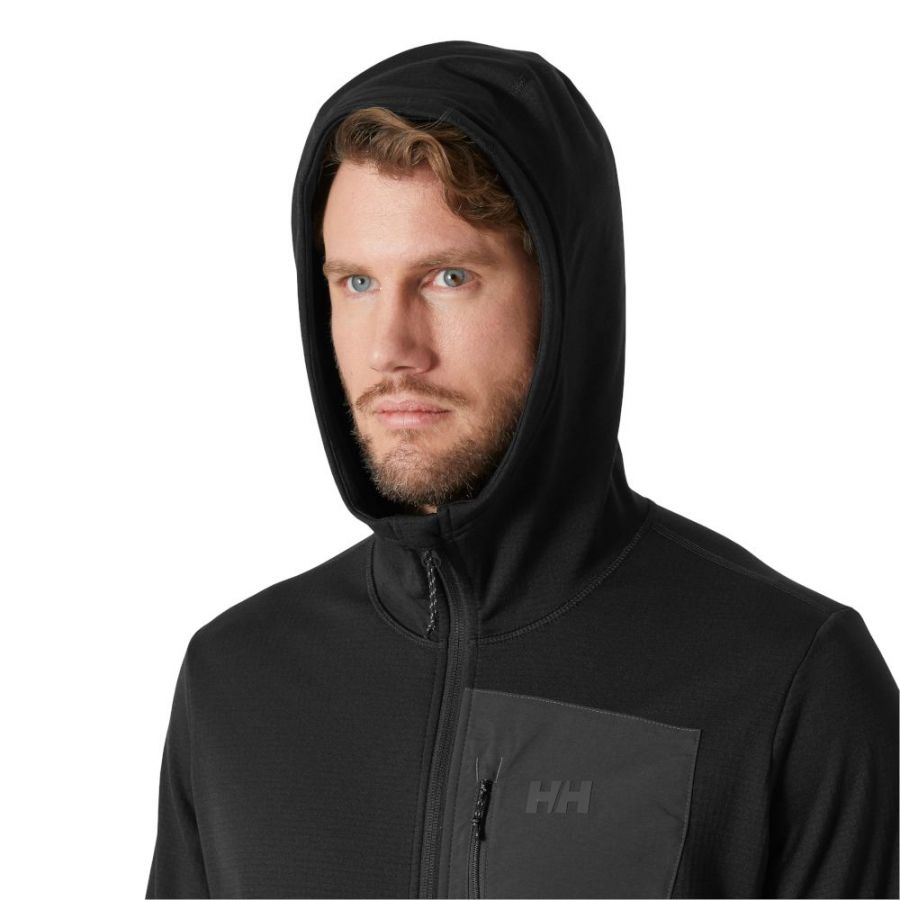 Helly Hansen Versalite Hooded, fleecová bunda, pánska, čierna