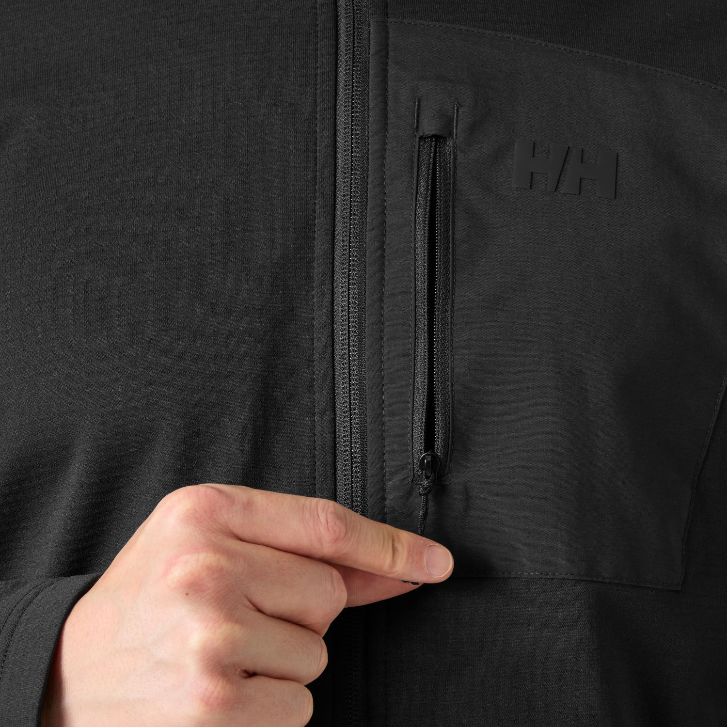 Helly Hansen Versalite, jaqueta de fleece, masculino, preto