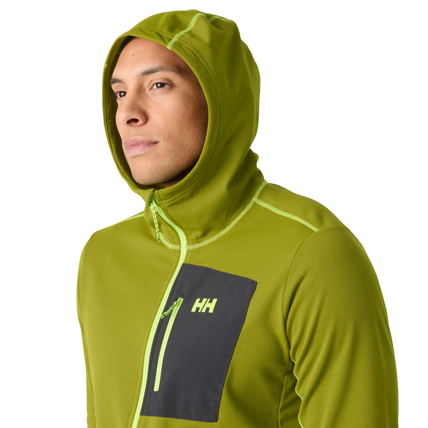 Helly Hansen Versalite s kapucí, fleece mikina, pánská, zelená