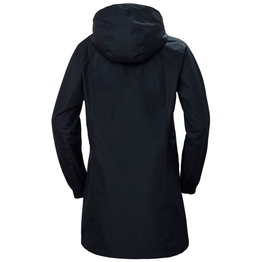 Helly Hansen Aden Long, Chaqueta impermeable para mujer, color azul marino