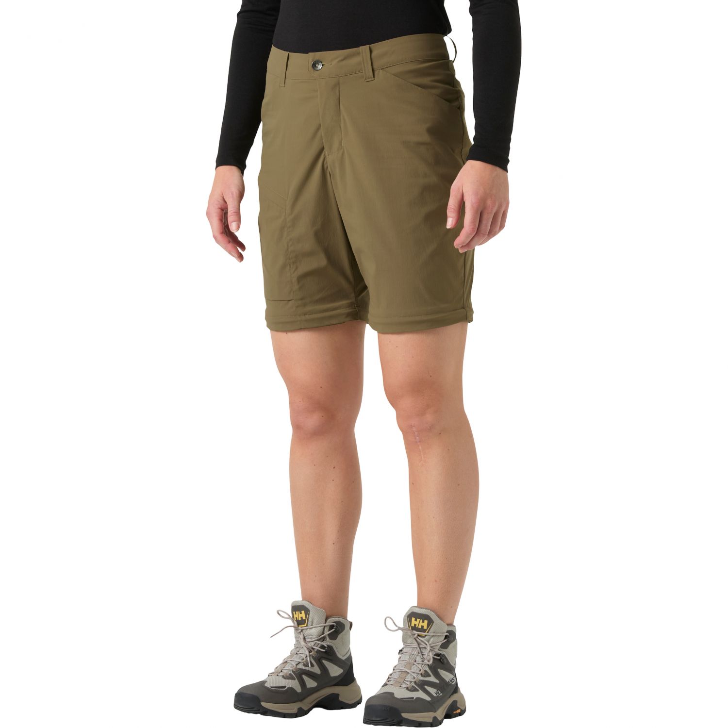 Helly Hansen W Elv Light Zip Off, outdoorbyxor, Dam, Bedrock