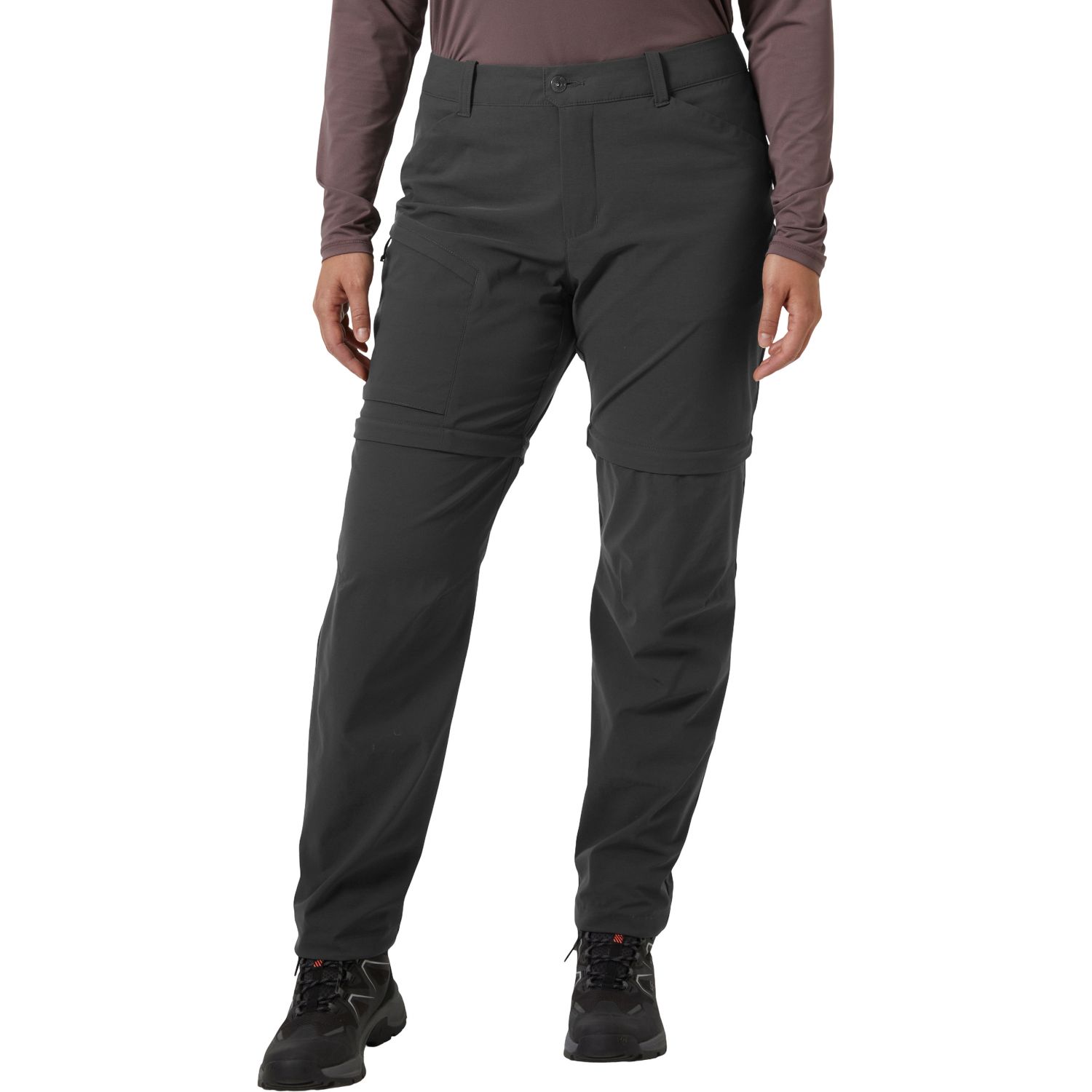 Helly Hansen W Elv Light Zip Off, pantalones outdoor, mujer, gris