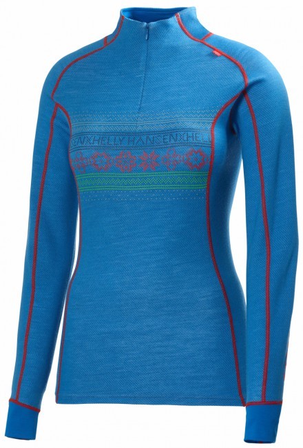 Helly Hansen W Lifa, Lämmin, 1/2 Zip aluspaita, naisten, Racer Sininen