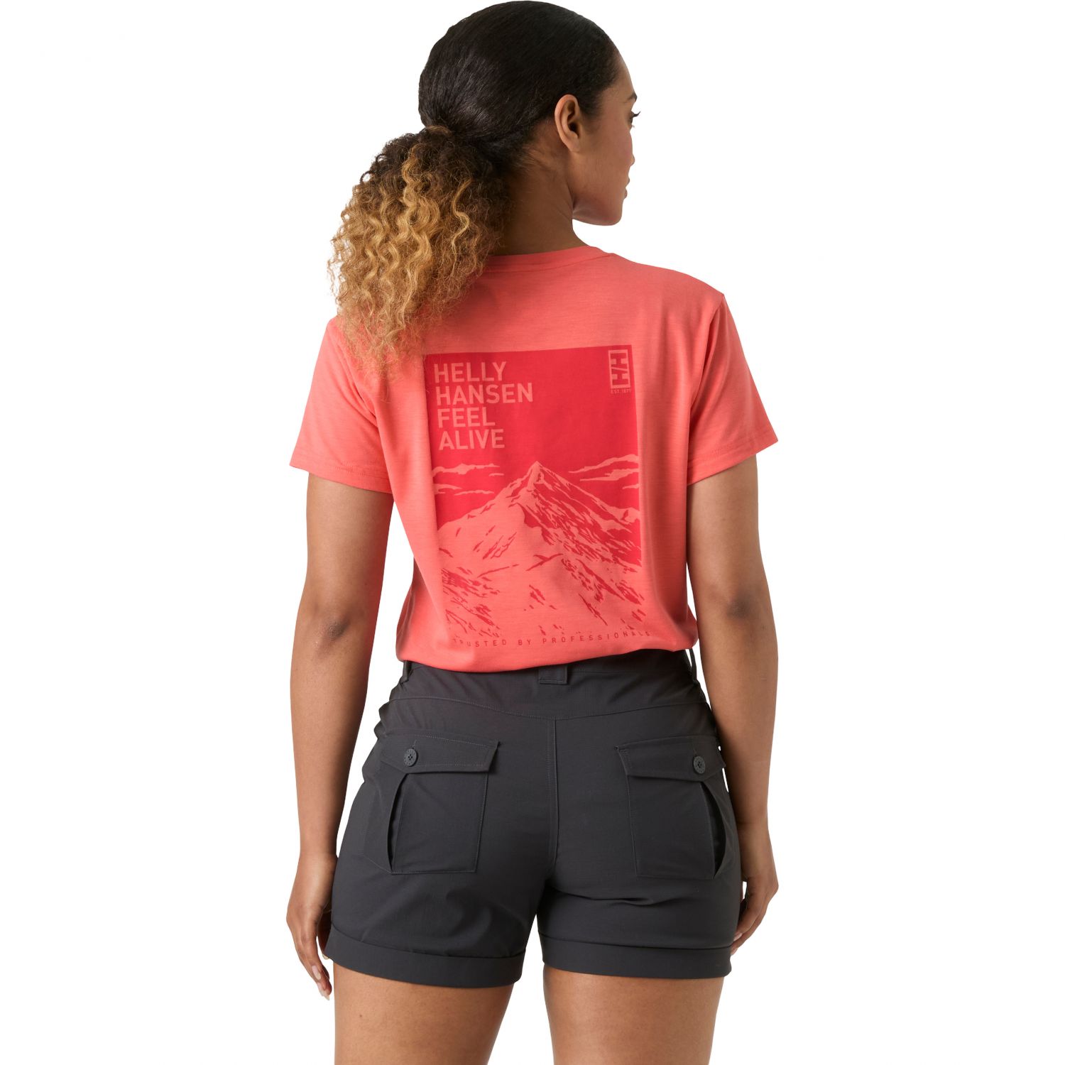 Helly Hansen W Skog Graphic Tee, mujer, rosa
