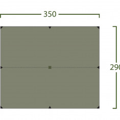 Helsport Bitihorn Pro Tarp 3,5x2,9m, grön