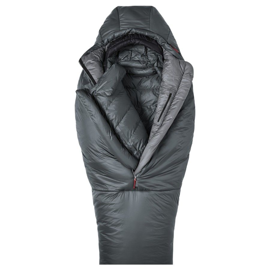 Helsport Pro Storen Fiber -5 195cm, Dark Shadow / Ruby Red, OS, spací vak, sivá