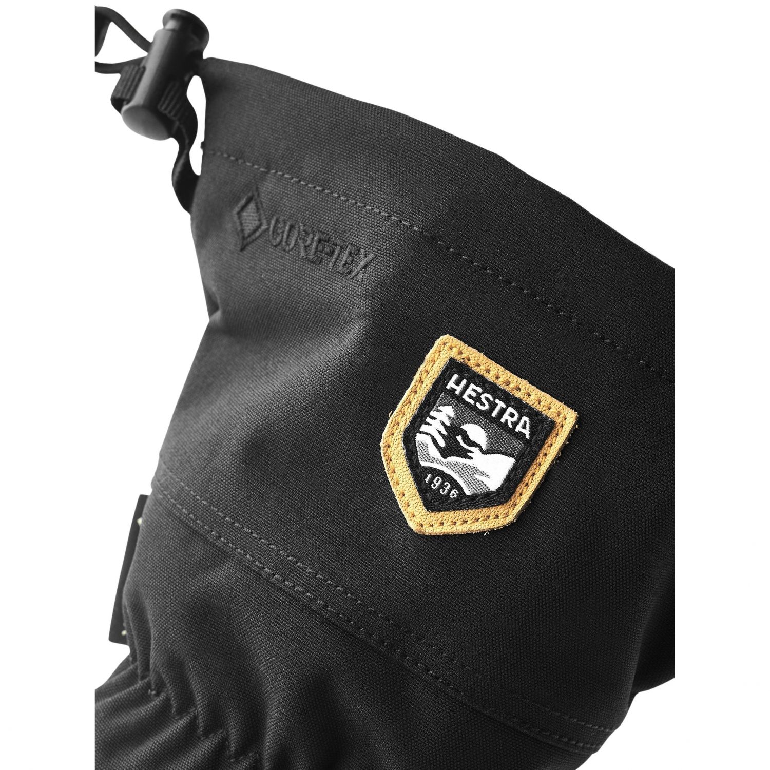 Hestra Army Leather Gore-Tex, 3-finger ski gloves, black