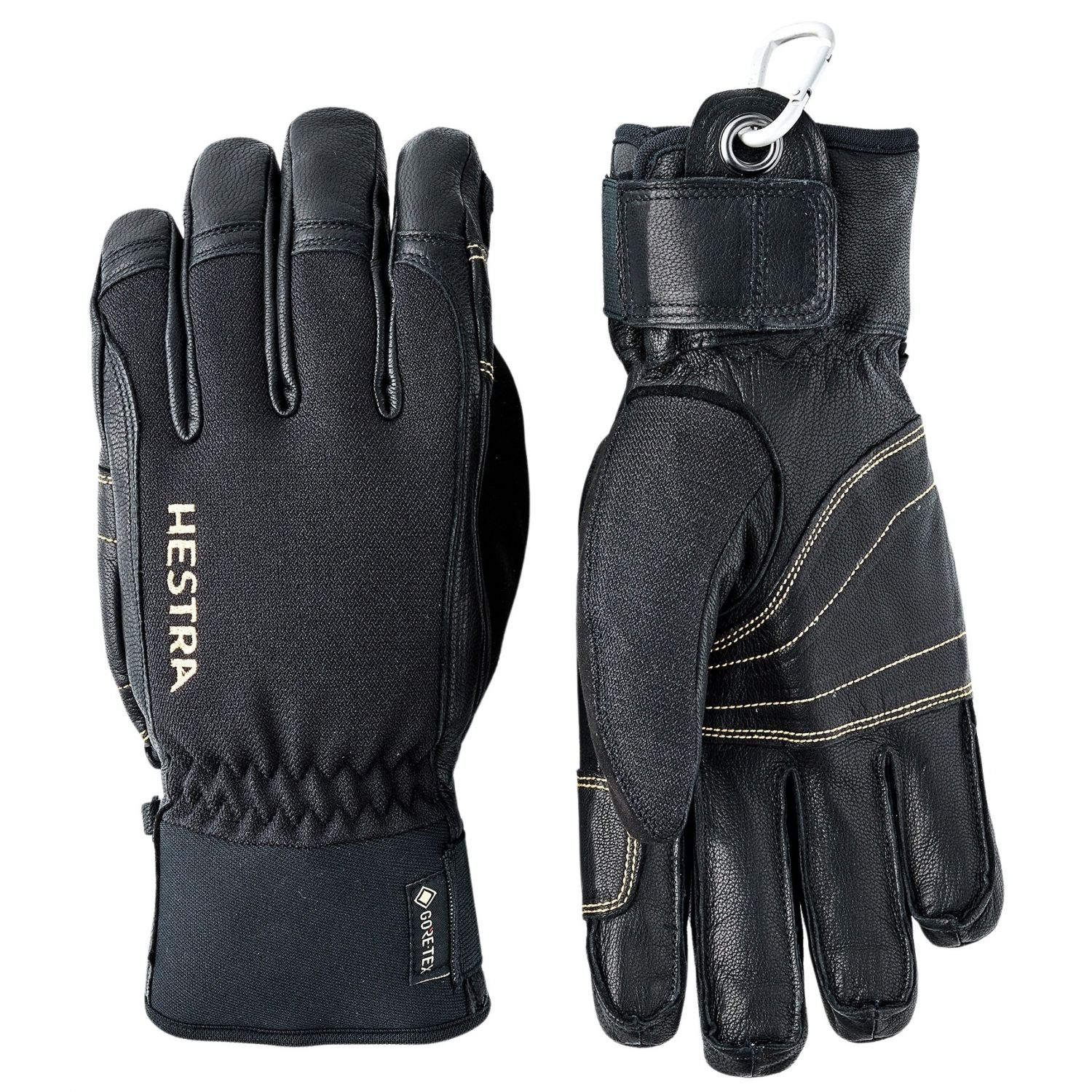 Hestra Army Leather Gore-Tex Short, ski gloves, black