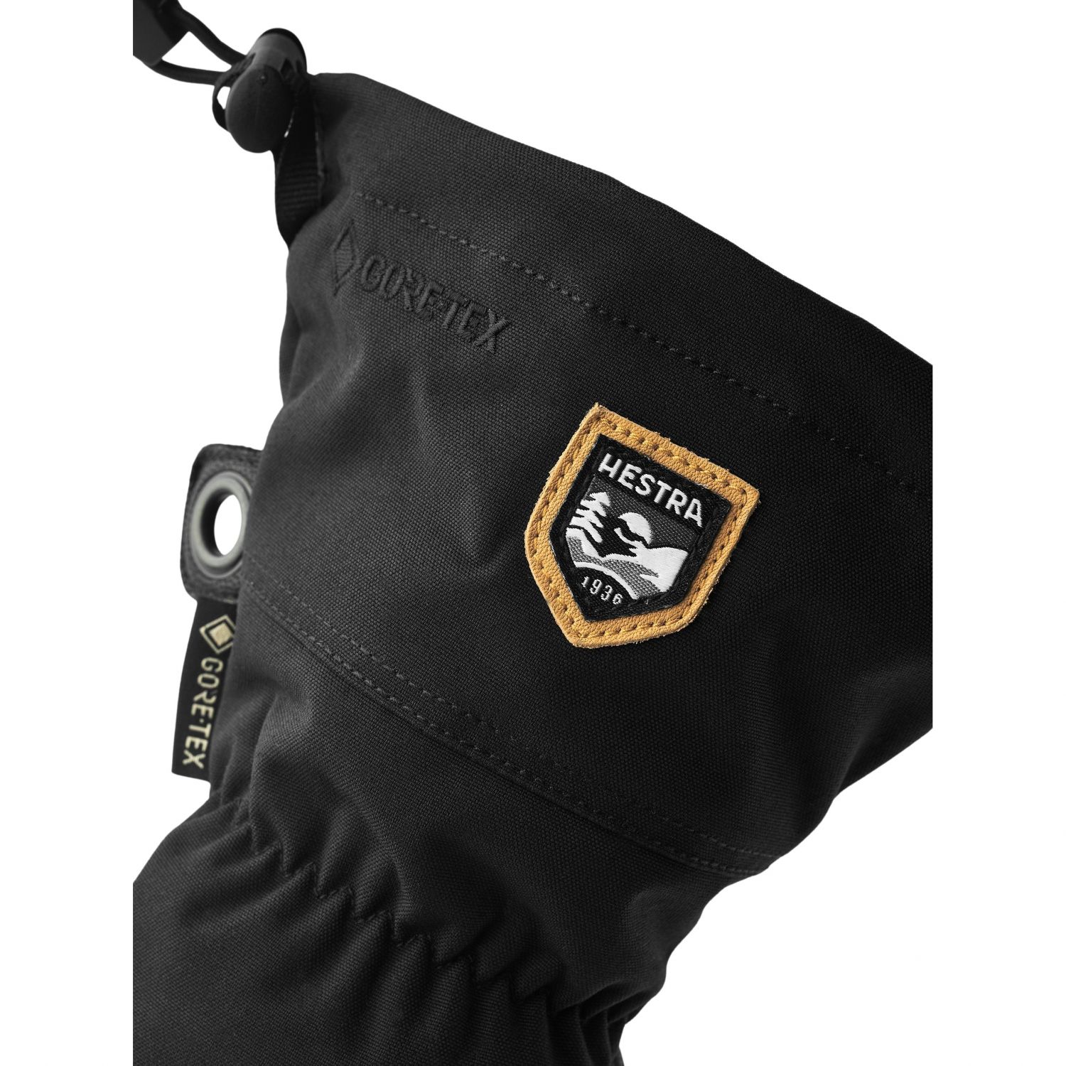 Hestra Army Leather Gore-Tex, ski mitten, black