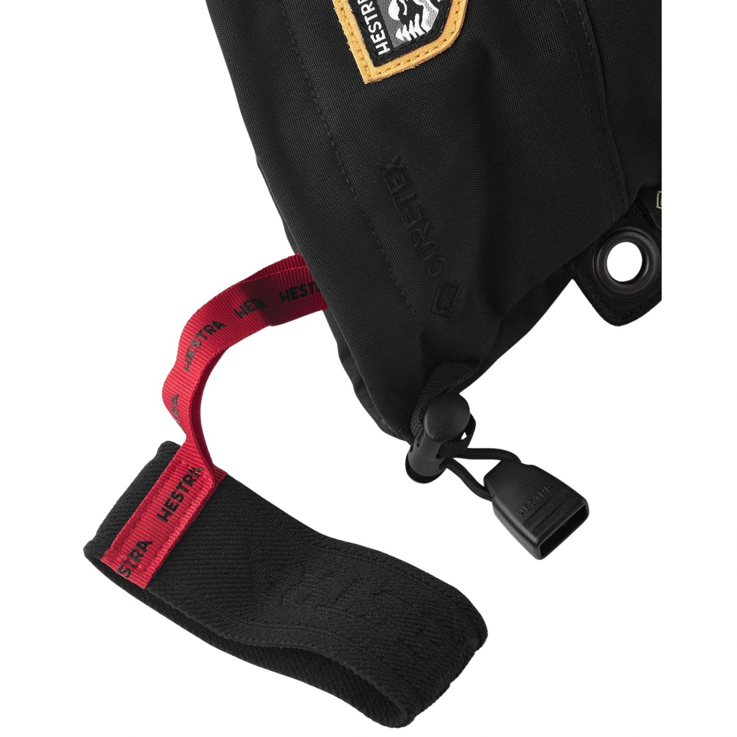 Hestra Army Leather Gore-Tex, ski mitten, black