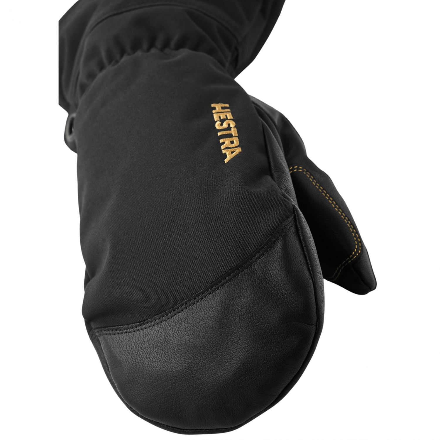 Hestra Army Leather Gore-Tex, ski mitten, black