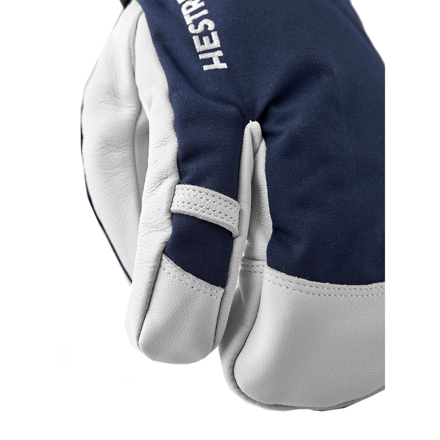 Hestra Army Leather Heli 3 doigts gants de ski, bleu foncé