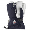 Hestra Army Leather Heli Ski, 3 doigts gants de ski, bleu