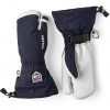 Hestra Army Leather Heli 3 finger, guanti da sci, blu navy