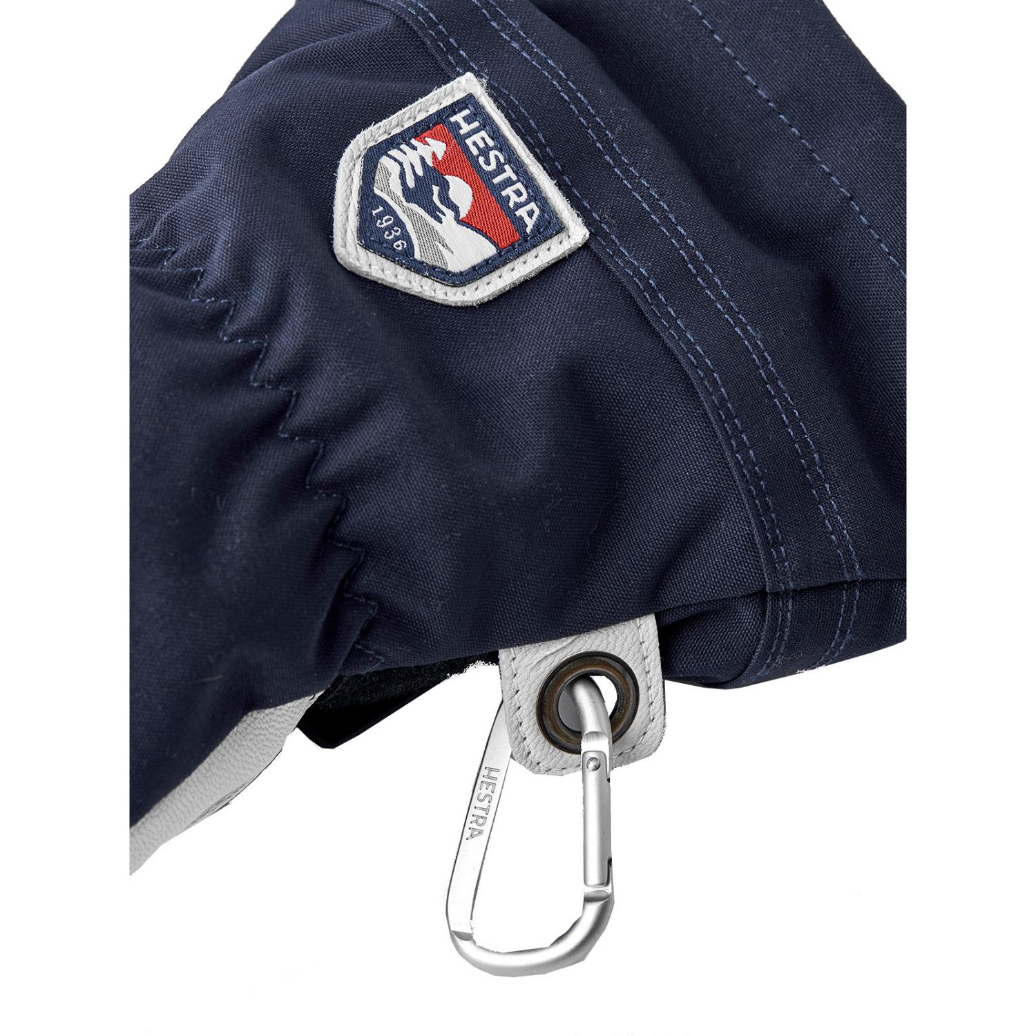 Hestra Army Leather Heli 3 finger, guanti da sci, blu navy