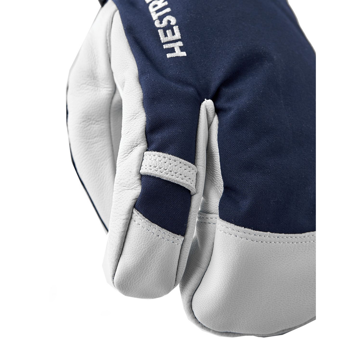 Hestra Army Leather Heli 3 finger, guanti da sci, blu navy