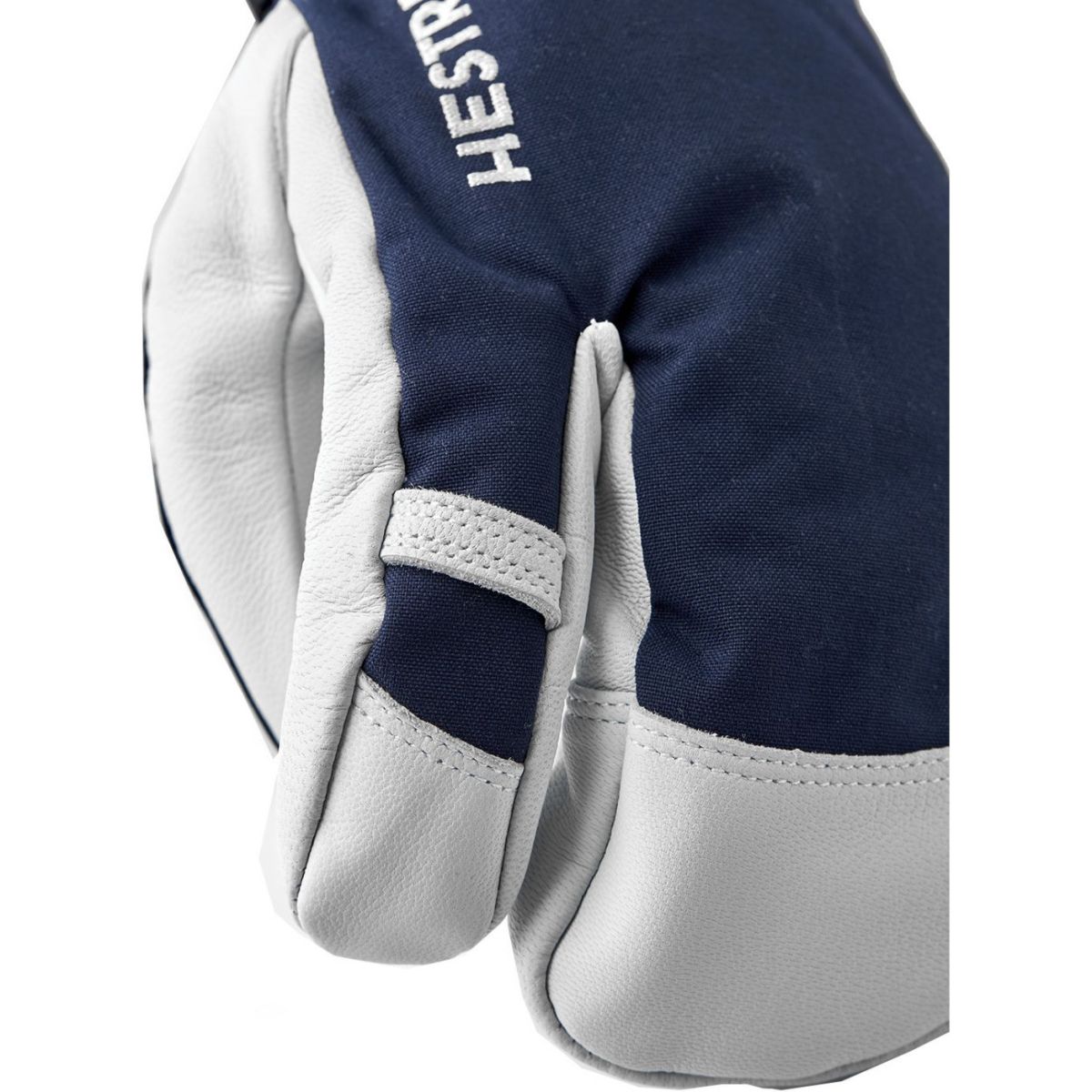 Hestra Army Leather Heli 3 finger ski gloves, marin