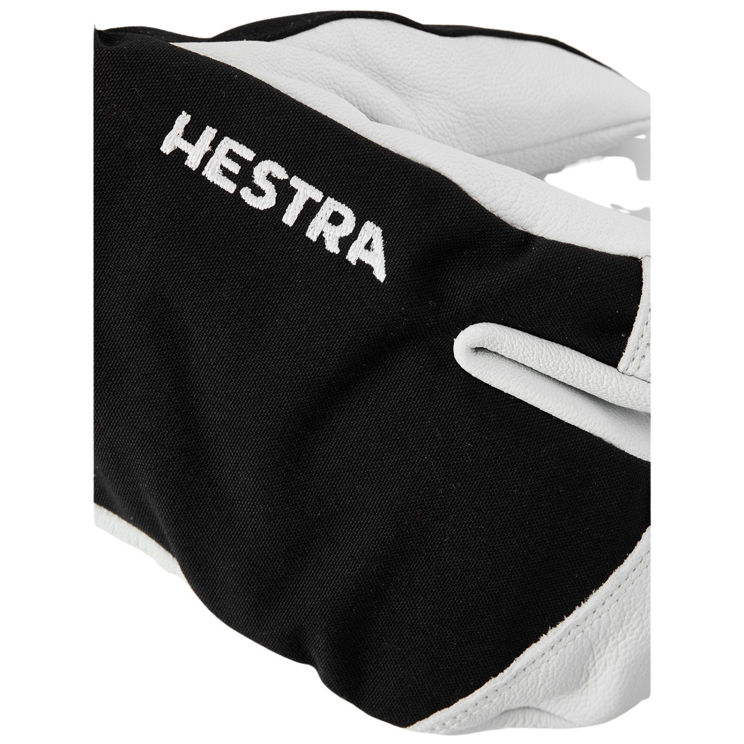 Hestra Army Leather Heli 3-finger Skihansker, Junior, Black