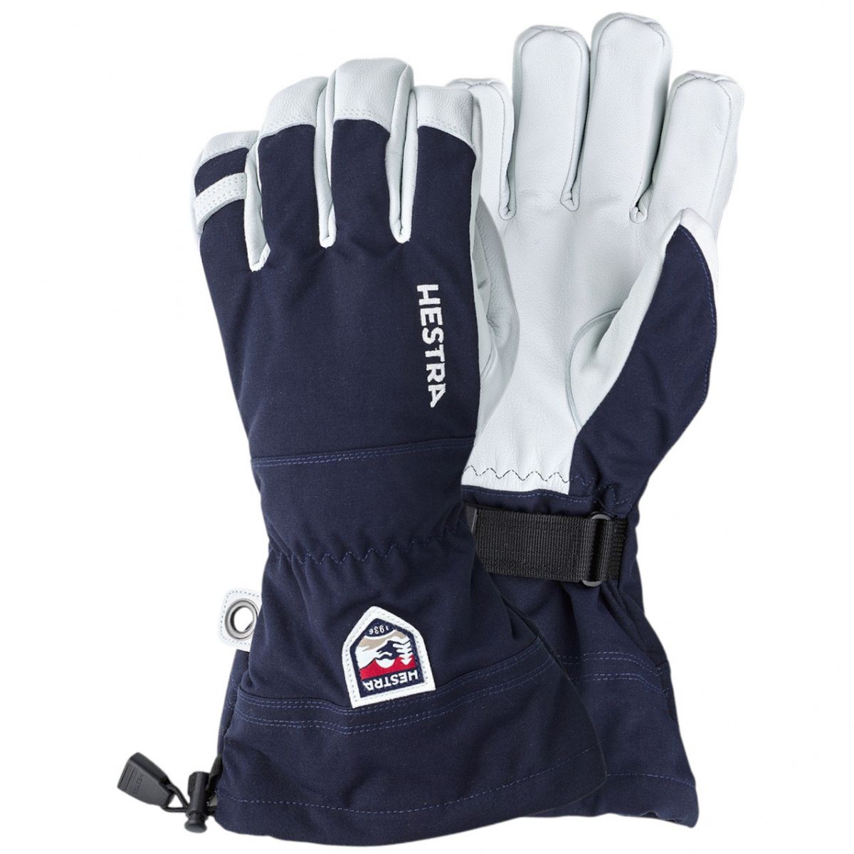 Hestra Army Leather Heli, guanti da sci, blu navy