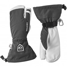Hestra Army Leather Heli Ski, 3-finger ski gloves, grey