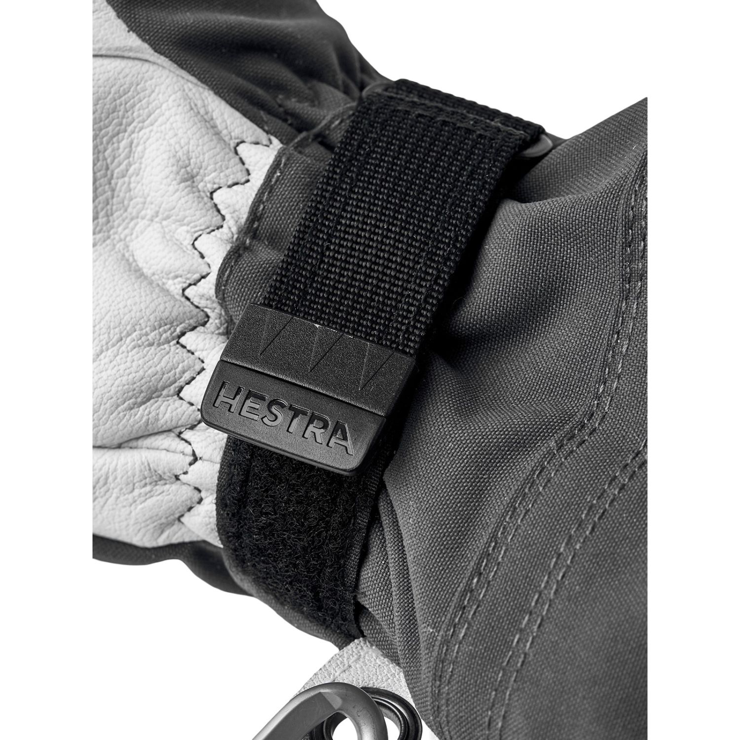 Hestra Army Leather Heli Ski, 3-finger ski gloves, grey