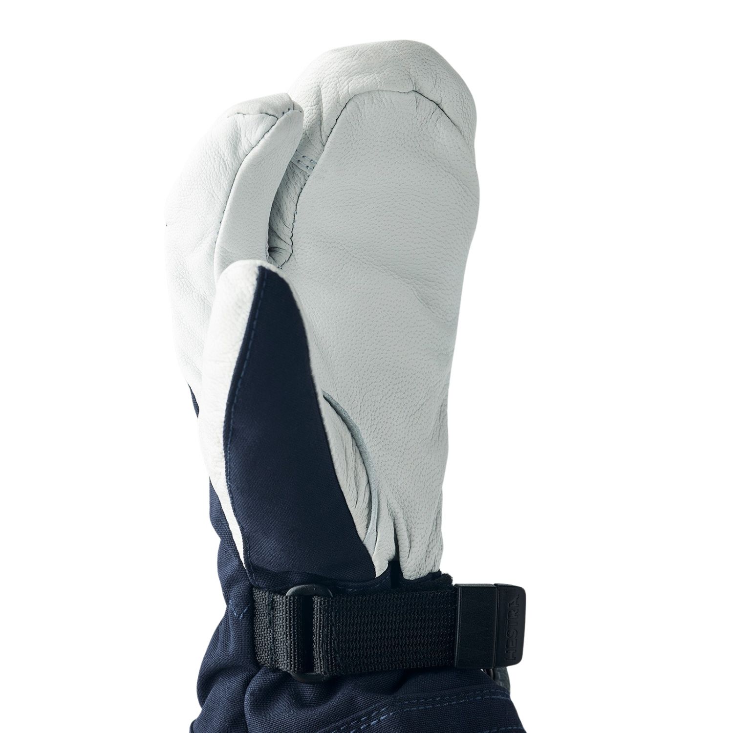 Hestra Army Leather Heli Ski, 3-finger ski gloves, junior, navy